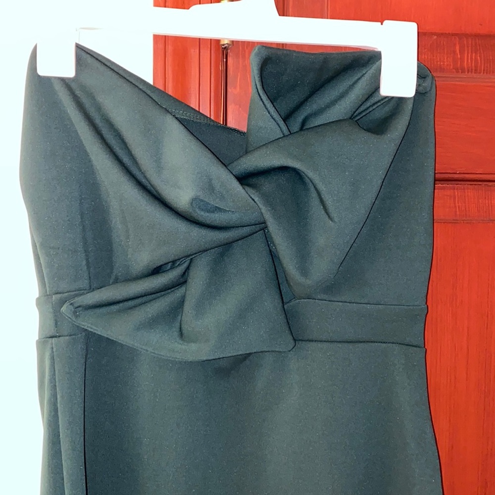 Green colored midi dress